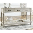 thumbnail image 2 of Signature Design by Ashley Shawnalore Farmhouse Solid Pine Wood Sofa Console Table, Whitewash, 2 of 2