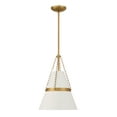 thumbnail image 2 of Minka Lavery 3933-876 Springfield 12" Wide Pendant - Dark Matte Black / Legacy Brass, 2 of 7