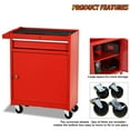 thumbnail image 7 of Tool Storage Cabinet&Tool Chest,Tool Cabinet with 4 Wheels,Tool Chest with 5 Drawers,Large Capacity Removable Toolbox with Lock for Garage and Warehouse-Red, 7 of 7