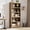 Brown 5-Tier 31.5" W, variant on 75" Tall 31.5"W Farmhouse 6-Tier Open Bookcase, Wooden Display Storage Rack with Adjustable Shelves & Anti-Slip Base for Library Balcony Study Home Office