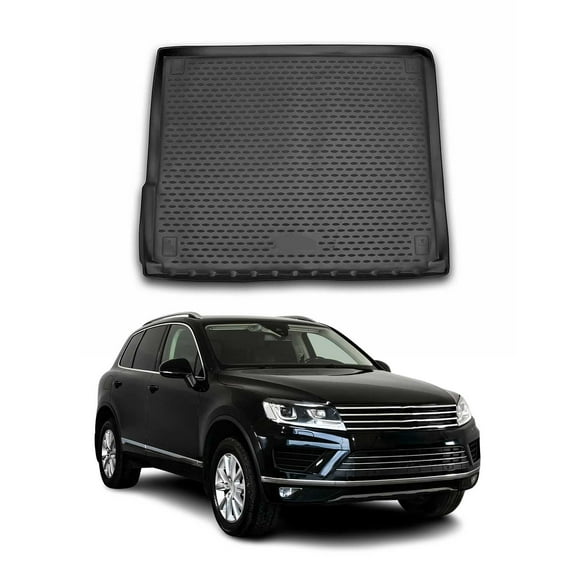 OMAC Cargo Mats Liner for VW Touareg 2015-2018 Rear Trunk Waterproof TPE Black