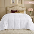 thumbnail image 3 of Utopia Bedding Comforter Full Size 82 x 86 Inches White, All Season Duvet Insert, Down Alternative Box Stitched Bed Comforter with Corner Tabs, Machine Washable, 3 of 8