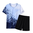 thumbnail image 2 of Gubotare Outfit for Boys Boys' Active Shorts Set - 2 Piece Performance T-Shirt and Shorts - Athletic Clothing Set for Boys Size 13-14 (Navy,13-14 Years), 2 of 4