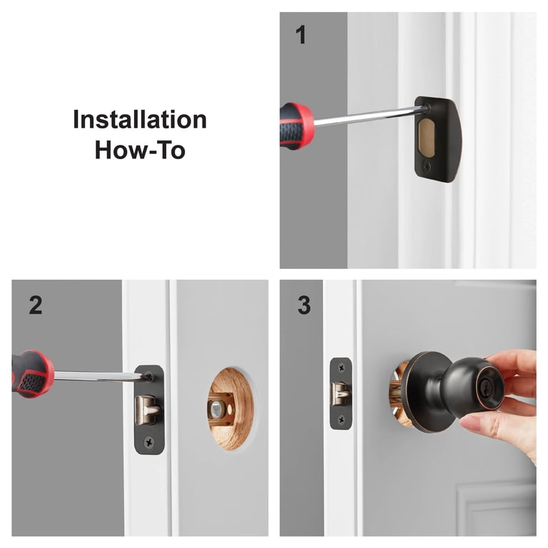 Keyed Entry Lever Lock NEWBANG Keyed Entry Lever Door Lock Set (2-Pack ...
