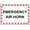 Warning Sign 4, variant on Vincenicy Metal Sign Great Aluminum Tin Sign Emergency Air Horn Sign 8 x12