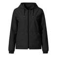 thumbnail image 5 of Enjoytime Rain Coats For Women Lightweight Waterproof Hooded Rain Jacket Outdoor Hiking Travel Windbreaker With Packable, 5 of 8