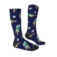 thumbnail image 3 of Haiem Astronaut Dinosaur and Space Socks, Funny Novelty Crazy Design Cotton Socks Sports Socks Knee High Socks For Men, Women,1Pairs - Gift For Working Friends, 3 of 9