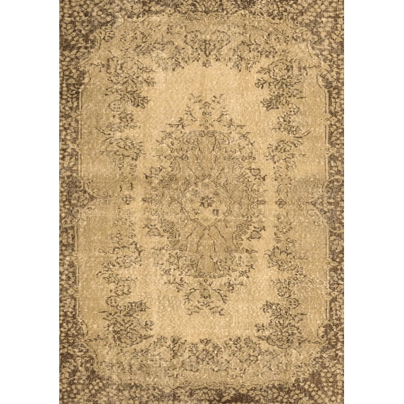 Ahgly Company Indoor Rectangle Persian Brown Traditional Area Rugs, 5' x 7'