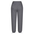 thumbnail image 4 of Baggy Sweatpants Women Casual Drawstring Pants High Waist Cinch Bottom Workout Joggers Lounge Trousers With Pockets, 4 of 5