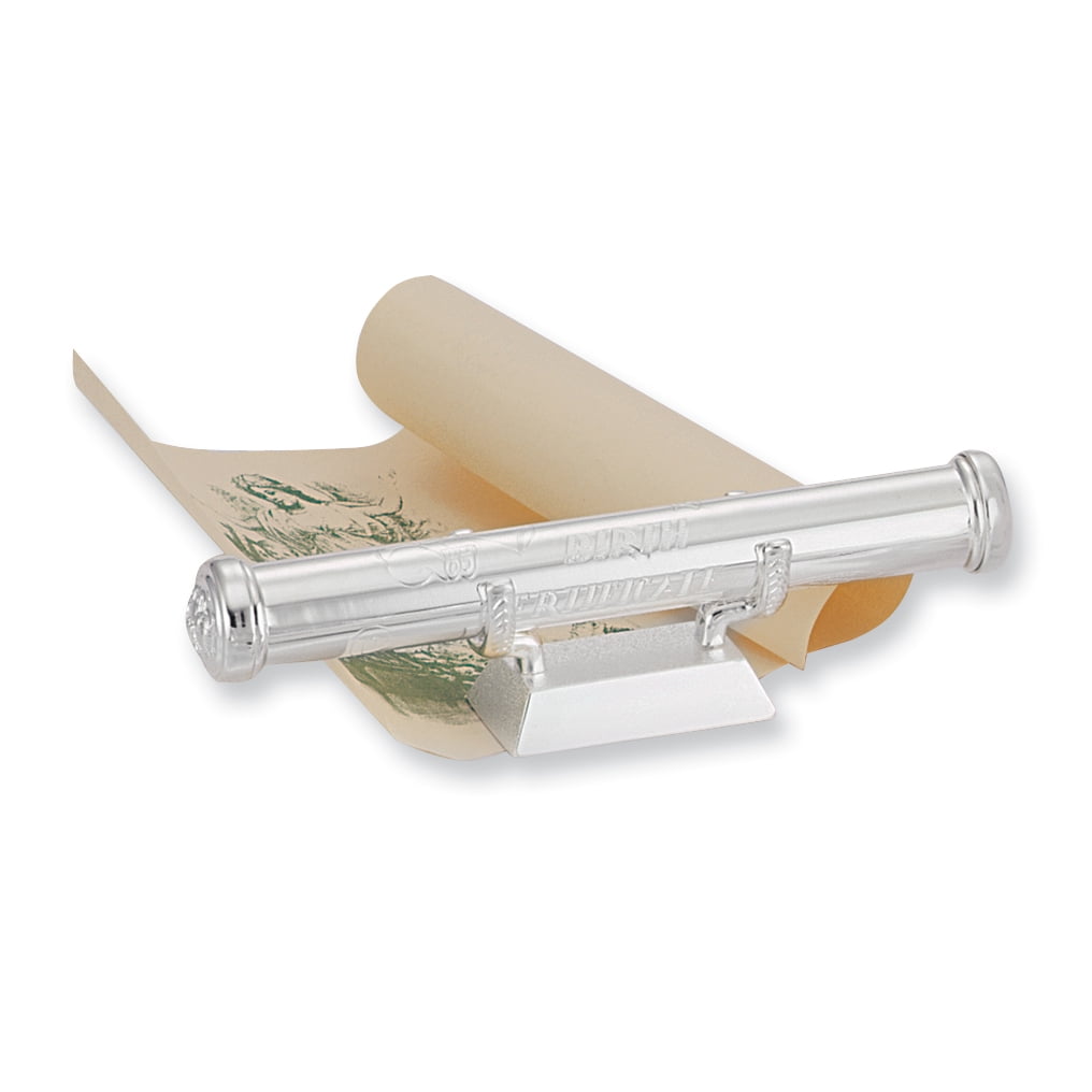 Personalised Engraved Your Baptism Certificate Holder Gift Box Set Silver Plated