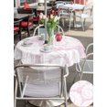 thumbnail image 5 of Outdoor Tablecloth with Umbrella Hole for Patio/Picnic/Party/Camping, Vintage Shell Pink Waterproof Table Cloth Round Cover Washable, Summer Ocean Coastal (Dia 54"), 5 of 9