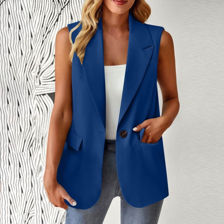 blue blazer blazer tank top