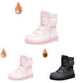 thumbnail image 5 of XXWXYD Toddlers Boots Girls Boys Snow Boots Outdoor Warm Comfortable Non Slip Mid Calf Padded Small Big Kids Winter Shoes for Simple Casual Breathable Shoe(5.5-6 Years,Pink), 5 of 9
