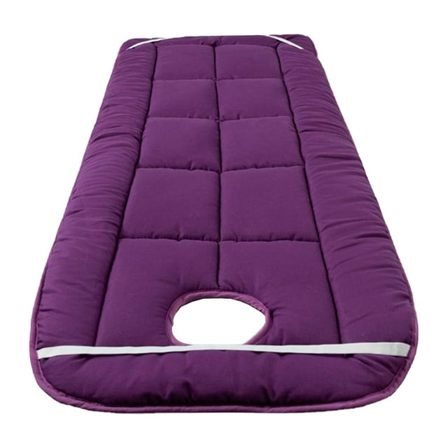 Almohadilla para mesa de , funda para cama de salón, transpirable con orificio para la cara para SPA, belleza gruesa Violeta
