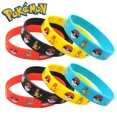 thumbnail image 2 of 12 pulseras de Pokémon con figuras de acción de Anime, Pikachu, Charmander, pulseras de silicona de dibujos animados para niños, regalos de fiesta de Cosplay, 2 of 5