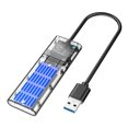 thumbnail image 1 of Sywqhk M2 SSD Case M.2 a USB3.0 Gen 1 SATA NGFF Caja de caja de disco duro (Azul), 1 of 8