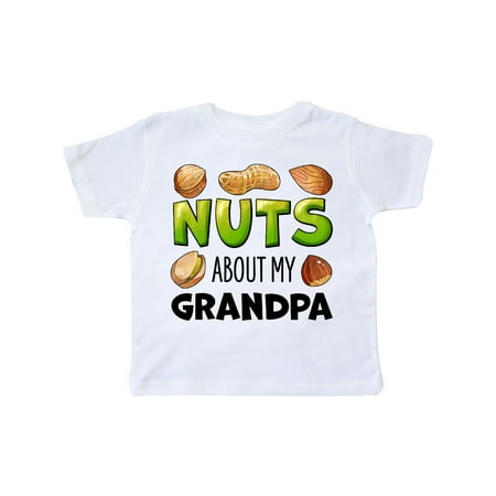 

Inktastic Nuts About My Grandpa Peanut Almond Pistachio Gift Toddler Boy or Toddler Girl T-Shirt
