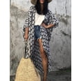 thumbnail image 3 of Bsubseach Loose Bathing Suit Cover Up Sexy Kimono 3/4 Sleeve Summer Cardigans for Women, 3 of 6