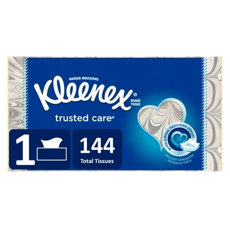 Kleenex Trusted Care Facial Tissue, 144 Sheets