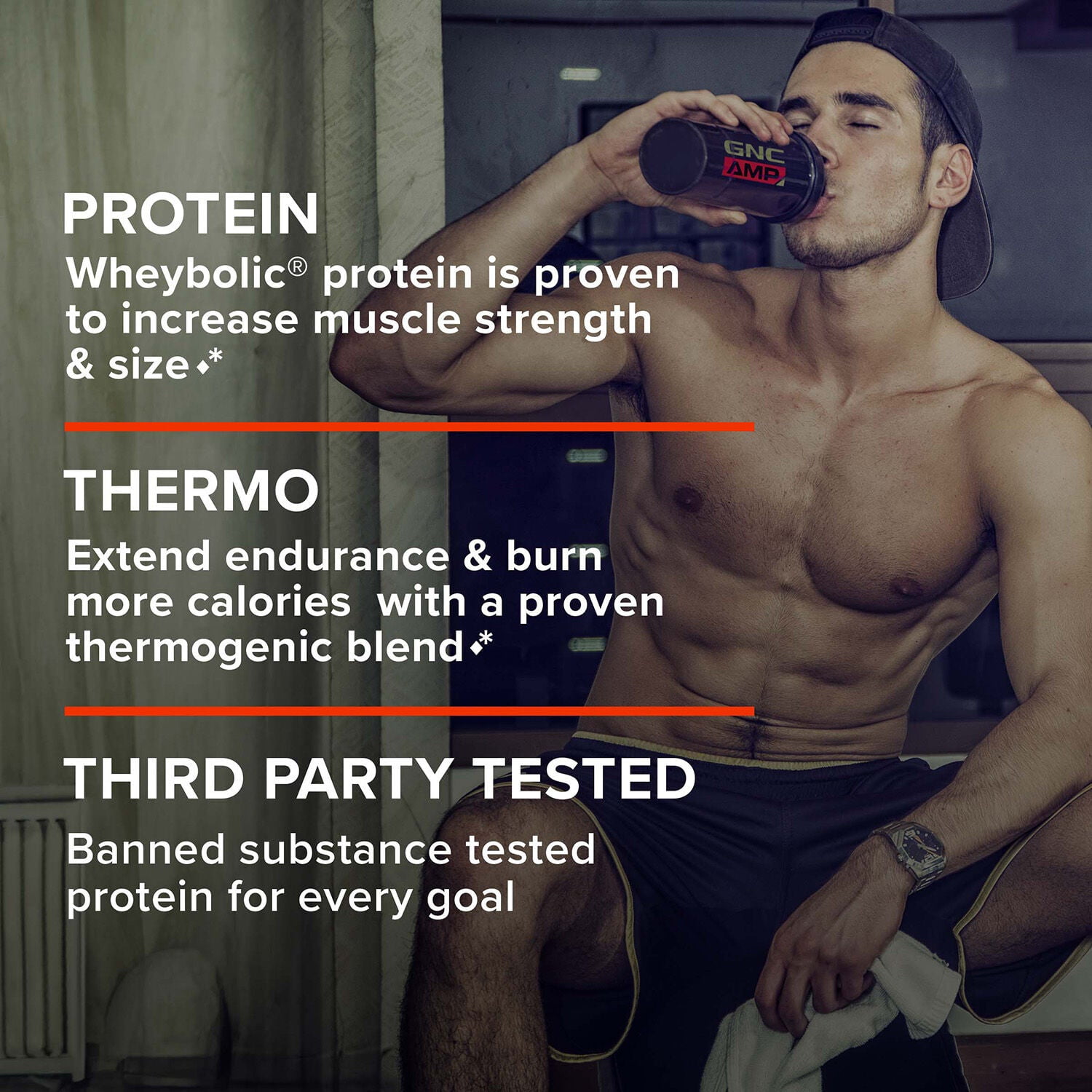 GNC AMP Wheybolic Ripped Clinically Proven Protein Powder & Thermogenic Protein Supplement, Cookies and Cream, Increases Muscle Strength & Size, Calorie Burn, Energy & Endurance, Caffeine, 40g