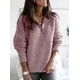 thumbnail image 1 of Otoño Invierno Jersey cálido suéter mujer moda sólido manga larga prendas de punto cuello con cremallera suéter de punto suelto Jumper Top S-5XL, 1 of 5