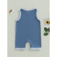 thumbnail image 4 of Bagilaanoe Newborn Baby Boys Summer Jumpsuit Letters Print Sleeveless Bodysuit 6M 12M 18M 24M Infant Casual One Piece Romper, 4 of 7