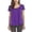 Purple, variant on LYMAYTE Womens Casual Short Sleeve Crew Neck Flowy Shirts Flowy Shirts Pleated Basic T-Shirts