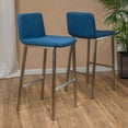 thumbnail image 1 of Sabrina Blue Fabric Barstool (Set of 2), 1 of 3
