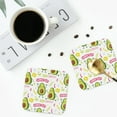 thumbnail image 5 of Disketp Avocado Work Out Funny Coasters,6 Pcs Leather Coasters With Holder, Perfect Housewarming Hostess Gifts,Protect Furniture From Water Marks Scratch And Damage, 5 of 9