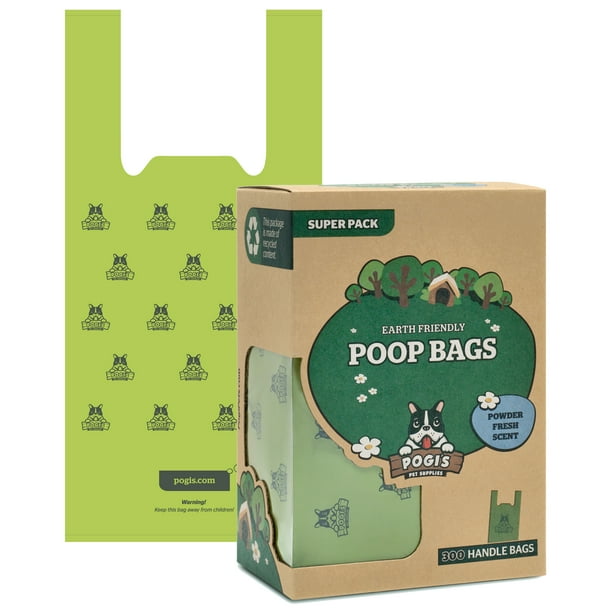 Pogi's Poop Bags 300 Dog Poop Bags with EasyTie Handles Scented