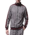 thumbnail image 5 of Men Track Suits Sets Long Sleeve Full-zip Sweatsuit Plaid Active Jackets and Jogging Pants 2 Piece Outfits, 5 of 6