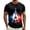 Black, variant on French Print Short Sleeve T Shirt Casual Summer Top