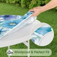 thumbnail image 5 of Pioneer Flower Floral Print Pattern Round Fitted Tablecloth with Elastic Edge,Dining Table Cover Waterproof,Outdoor Round Tablecloth for Camping,Dining,Indoor and Outdoor, 5 of 7