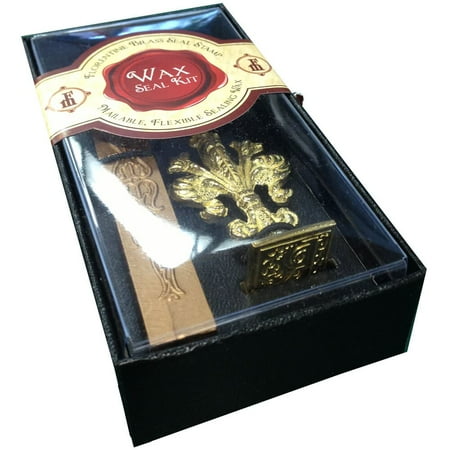 JAM Letter R Wax Seal Set, 1/Pack, Brass Stamp & Gold Wax Stick