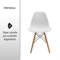 thumbnail image 4 of Set de 2 sillas MINIMALISTAS COLOR blanco HOMEASY, 4 of 6