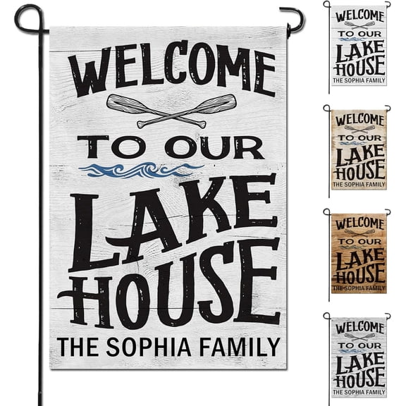 Lake House Garden Flag 12x18 Inch Double Sided Spring Summer Outdoor Decor