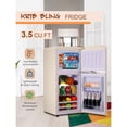 thumbnail image 5 of 3.5Cu.Ft Compact Refrigerator Mini Fridge with Freezer, Small Refrigerator with 2 Door, 7 Level Thermostat Removable Shelves for Kitchen, Dorm, Apartment, Bar, Office, Cream, 5 of 13
