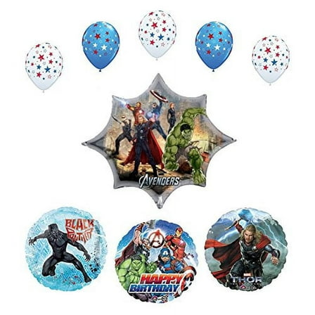 Avengers Black Panther Party Supplies Birthday Balloon Bouquet Decorations