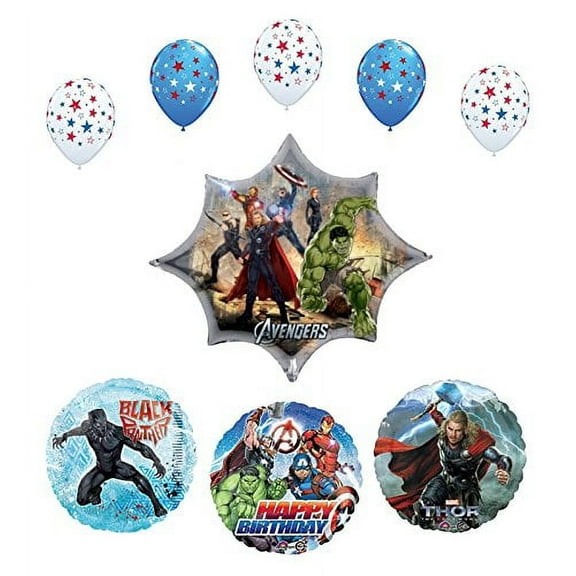 Avengers Black Panther Party Supplies Birthday Balloon Bouquet Decorations