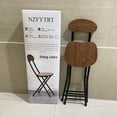 thumbnail image 6 of NZFYTRT Dining chairs,Folding Bar Stools, 24-inch Kitchen Counter Height Stools with Backrest, Portable Bar Chairs for Home Kitchen Island Breakfast, No Assembly, 6 of 9