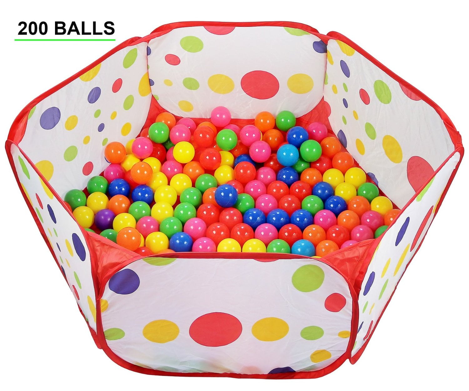 Pit Balls 6 Bright Colors Crush Proof Plastic Ball Pack of 200 Phthalate for sale online 
