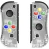 Switch Wireless Controller Joypads Chasdi. Pair of Remote Motion Controllers with Micro USB Charging Cable & Joy-Con Alternative Compatible with Nintendo Switch (Clear)
