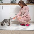 thumbnail image 4 of Kitchen Rugs and Mats Non Skid Washable White and Brown Marble Kitchen Mat and Rug Set,Floor Cushion Waterproof Rug,Rubber Backed Area Rugs for Kitchen Laundry, 4 of 7