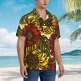 thumbnail image 5 of Easygdp Sunflower Men's Hawaiian Shirts Print Lapel Short Sleeve for Beach, vacation, party, casual occasions - Small, 5 of 9