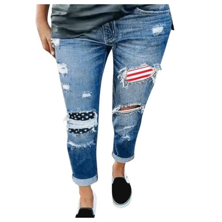 

Leggings for Women Yoga Pants Women Trendy Jeans Casual Jeans Slim Fit Female Ripped Fringe Jeans Maternity Leggings Bell Bottom Jeans for Women Clearance Blue 3XL