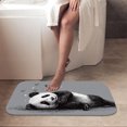 thumbnail image 4 of 1pc A Lying Panda with Hearts Absorbent Non-Slip Bathroom Thickened Flannel Rug Decor,Soft,Quick Drying,Suitable For Indoor/outdoor Use,Bathrooms,Bedrooms,Kitchens,Terrace,Laundry Rooms,16"x24", 4 of 9