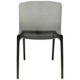 thumbnail image 4 of Modern Dining Chairs - Set of 4 - Vintage Style Accent Chairs - Clear Plastic Stackable Chairs, 4 of 7