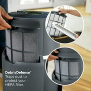 Shark NeverChange MAX 1200 Sq Ft HEPA Air Purifier, 5-Year HEPA-Exceeding Filter, Captures Pollutants, Pet Dander, Dust, and Smoke, HP300 Charcoal Gray