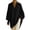 Black, variant on Women's Oversized Collared Sweater Batwing Long Sleeve Knit Top with Asymmetric Draped Hem Design