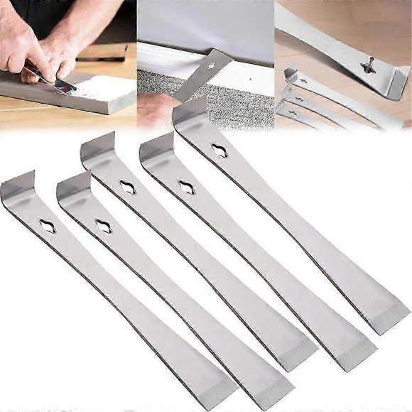 Woodworker'S Multi-Purpose Magic, 10 Inch Stainless Steel Pry BarScraper, 3 in 1 Woodworking Tool -